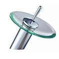 thumbnail image 1 of Cateissary Grifo monomando con borde de cristal, grifo de tubo de entrada de un solo orificio, suministro de baño transparente montado en cubierta, Accesorios de baño Cateissary HA022072-00, 1 of 5