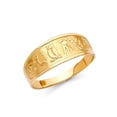 thumbnail image 1 of 14k Solid Yellow Italian Gold Lucky Elephant Charm Ring 7mm, 1 of 1