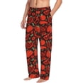 thumbnail image 2 of Uemuo Tomatoes And Chili Pattern Men's Wide Leg Palazzo Lounge Pants with Pockets Light Weight Loose Comfy Casual Pajama Pants-X-Large, 2 of 9