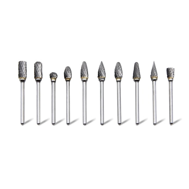 Eigraketly Paquete de 10 cabezales de molienda rotativos, limas de Metal de fresado de 3mm, limado de acero de aleación, desbarbado, grabado, herramientas Herramientas eléctricas Eigraketly TO001484-00B