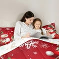 thumbnail image 4 of jejeloiu Lovely Xmas Snowman 7 Pieces Bedding Comforter Set,Amerry Christmas Full Bedding Set,Red Leaves Fitted Sheet Flat Sheet For Girl Teens,Breathable Home Decor Reversible, 4 of 8