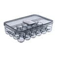 thumbnail image 2 of Contenedor de plástico transparente para guardar huevos con tapa, organizador de huevos para refrigerador de gran capacidad y grueso, apilable, para conservar alimentos frescos en la cocina, protector, 2 of 6
