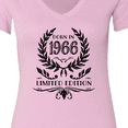thumbnail image 4 of Inktastic Born in 1966 Limited Edition Women's V-Neck T-Shirt, 4 of 5