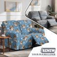 thumbnail image 3 of TSOVTHRID Yorkshire Terrier Paw Print Loveseat Recliner Cover, 6-Piece Reclining Loveseat Covers with Elastic Bottom Blue Sofa Furniture Protector for Pet Dog, 3 of 7