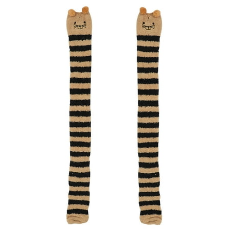 

OUNONA 1 Pair Women Fuzzy Socks Winter Coral Fleece Socks Knee High Stockings