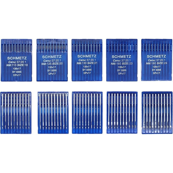SCHMETZ 50pcs Size 18 20 21 23 24 135x17 DPx17 Walking Foot Sewing Machine Needle