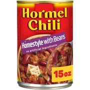 HORMEL Chili Homestyle with Beans, No Artificial Ingredients,  Steel Can 15 oz