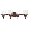 thumbnail image 3 of RADIANCE goods Transitional 4 Light Oil Rubbed Bronze Bath Vanity Fixture 30" Wide, 3 of 9
