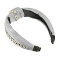 thumbnail image 6 of Unique Bargains 1 Pcs Women Knotted Headbands Fashion Vintage Knotted PU Leather Hair Hoop Hair Accessories Silver Tone, 6 of 7