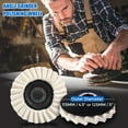 thumbnail image 2 of 4.5 Inch Wool Felt Flap Polishing Disc Wool Round Polishing Buffing Wheel Pad for Metal Marble Stone Furniture Car Wax, 2 of 7