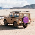thumbnail image 5 of Daiia Peace Love and Dove Flower Power Tire Covers , Travel Trailer Camper Truck SUV Motorhome Waterproof Wheel Cover, Sun Rain Snow Protector-16 inch, 5 of 9