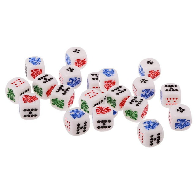 de dados de póquer D6 de seis caras 20x para , bar, bar, tarjeta de póquer, de , juguetes