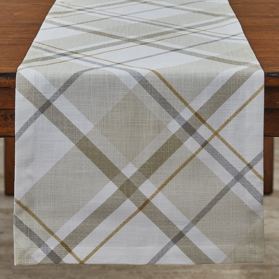 Split P Sandy Plaid Table Runner 15X72