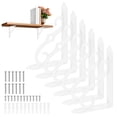 thumbnail image 1 of Soportes de estante de 6 piezas, soporte de estante de pared de hierro de 5 pulgadas para hogar/cocina/bricolaje decorativo [Blanco], 1 of 1