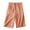 Orange, variant on Womens Comfy Bermuda Shorts Linen Lightweight Quick Dry High Waisted Casual Shorts
