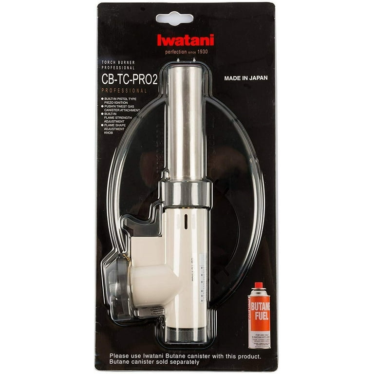 Iwatani International CB-TC-PRO 2 Iwatani PRO2 Culinary Butane Torch for  sous vide, crème brulee, pastries, camping and so much more