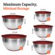 thumbnail image 3 of Set de bowls para mezclar de acero inoxidable Priority Chef con tapas, 3 of 7