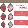 thumbnail image 3 of 6 Pieces Strawberry Applique Patches Embroidered Iron On Patches Cute Jean Patches Strawberry Red Appliques Funny Clothing Patches For Kids Vest Jacke, 3 of 4