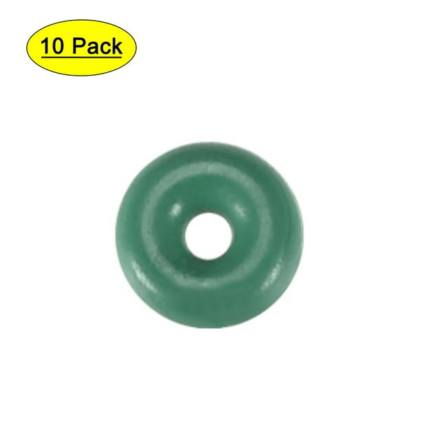 Anillos O de caucho de fluor de Unique Bargains, 22mm OD, 18mm diámetro interior, 2mm de ancho, junta de sellado verde, 10 piezas 1mmx5mmx2mm