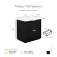 thumbnail image 3 of Furniture of America Zerik Modern Wood 2-Drawer Nightstand, Black, 3 of 17