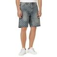 thumbnail image 2 of Mens Jean Shorts Baggy Wide Leg Elastic Waist Denim Bermuda Shorts with Pockets Summer Knee Length Loose Fit Denim Shorts Men, 2 of 3