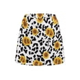 thumbnail image 5 of Garronmavis Women's Golf Skirts Skorts Athletic Shorts Pockets High Waisted Tennis Skort Running Sports Skirts Skorts Womens Animal Print Skort, Cow Print Sunflower, Size M, 5 of 7