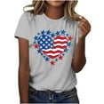thumbnail image 7 of Cavosen Patriotic T Shirts for Women Petite 4th of July Short Sleeve Round Neck Tops USA Flag Print T Shirts Lady XL Red White and Blue Casual Shirts Funny Patriotic Tunic Tees 2025 Patriotic Outfits, 7 of 7