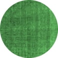 thumbnail image 1 of Ahgly Company Indoor Round Oriental Emerald Green Industrial Area Rugs, 3' Round, 1 of 4