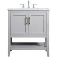 thumbnail image 4 of Elegant Decor Aubrey 30" Single Quartz Top Bathroom Vanity in Gray, 4 of 15