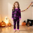 thumbnail image 4 of TOWED22 Boys Girls Halloween Pajamas Cotton Pumpkin Head Glow Print Pjs Toddler 2 Piece Ghost Sleepwear Kids Holiday Clothes Set(Hot Pink,6-7 Y), 4 of 9
