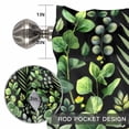 thumbnail image 2 of Spring Plants Window Valance for Kitchen, Watercolor Gradient Green Eucalyptus Leaf Plant Black Rod Pocket Short Curtain for Small Windows, Light Filtering Decorative Valance, 60 x 18 Inch, 2 of 9