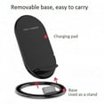 15W Fast Wireless Charger for Google Pixel 8a/6 Pro Stand Detachable 2Coils Charging Pad Slim