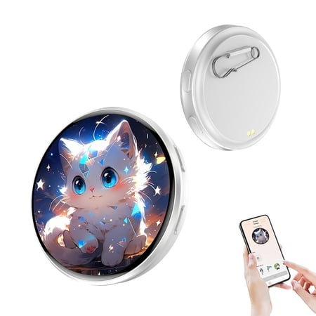 2026 New Smart Electronic Badge, Dynamic Touch High Frame Rate Display, 600mAh, Bluetooth 6.0, USB Magnetic Charging, Anime Digital Brooch for Cosplay, Concerts & Gifting