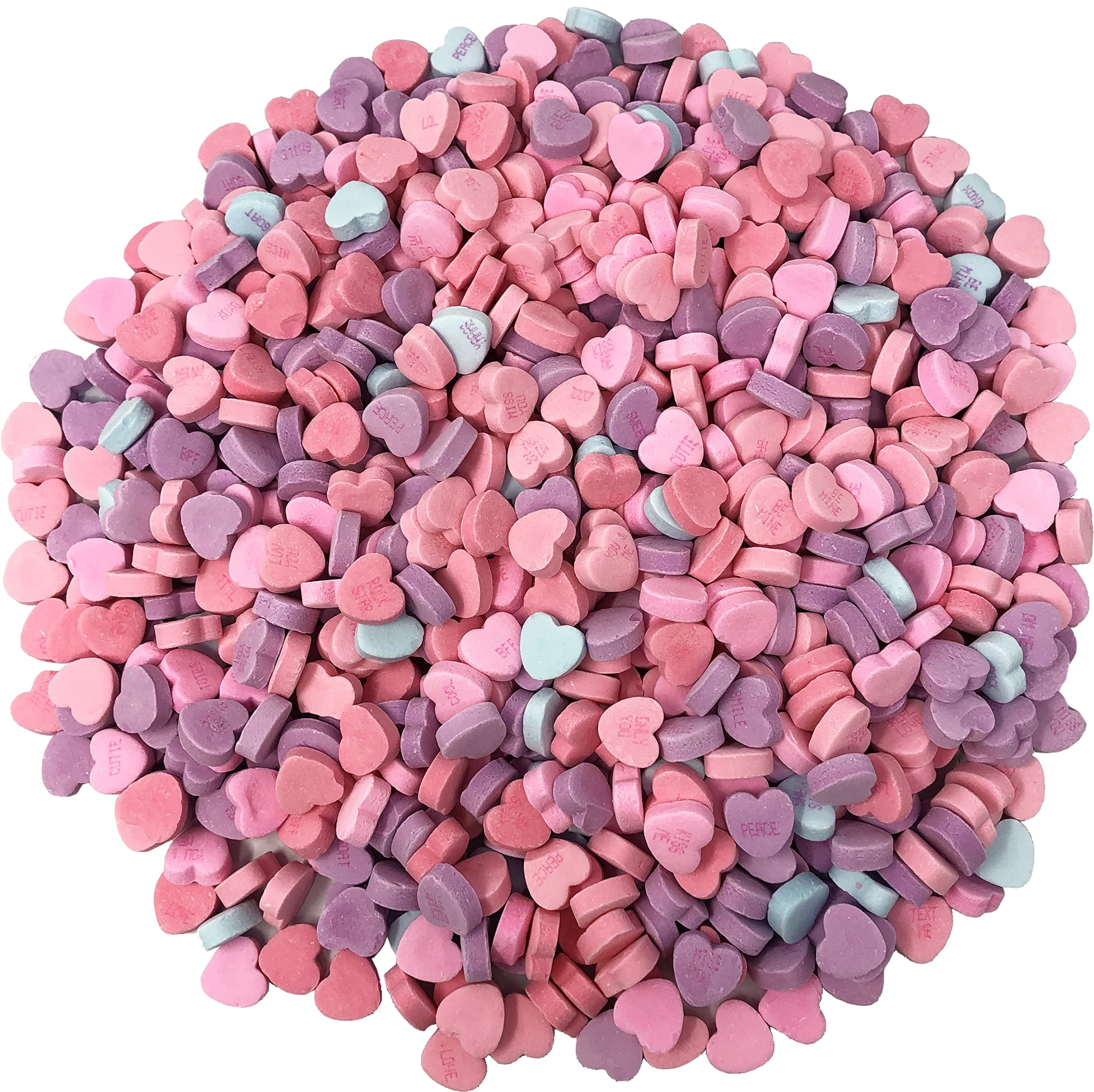 Brach's Tiny Conversation Hearts Candy, Assorted Flavors Candy, Bulk 5 Lb Sweet Pastel Fruity
