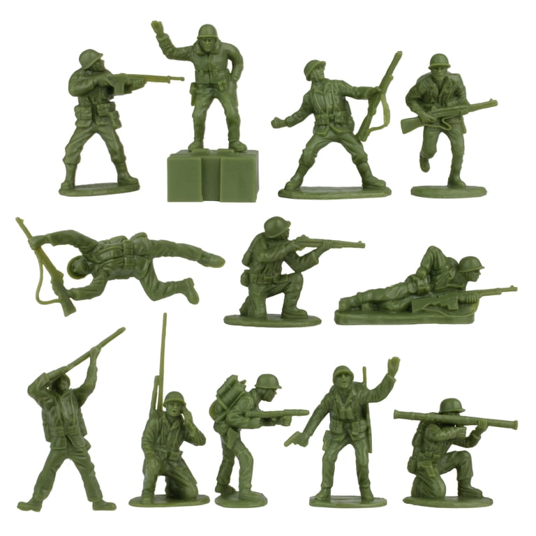 BMC Toys Large Military WW2 Iwo Jima Playset - Big 72pc Set With