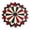 A, variant on MInHoues Christmas Quilted Table Topper, 20" Round Star Patchwork Table Runner with Snowflake Pattern, Red Green White Holiday Table Decor for Dining Room Kitchen Party Decoration