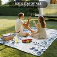 thumbnail image 4 of Blue Green Eucalyptus Leaves Outdoor Rug for Patio/Deck/Porch, Non-Slip Large Area Rug 4 x 6 Ft, Spring Summer Botanical Indoor Outdoor Rugs Washable Area Rugs, Reversible Camping Rug Carpet Runner, 4 of 8