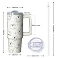 thumbnail image 2 of Halloween Tumbler 30 oz with Handle and Straw Ghost Skeleton Cup Halloween Birthday Gifts Insulated Travel Water Bottle, 2 of 5