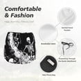 thumbnail image 6 of Lsque Skeleton Wave Artwork Printed Women's Running Shorts with Liner Pockets,Elastic Quick Dry Workout Athletic Gym Yoga Shorts,Womens High Waist Shorts-Medium, 6 of 9
