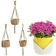 thumbnail image 2 of Toystoory Cordón de algodón trenzado, decoración de pared, exhibición artística de plantas, macramé, colgadores de plantas con maceta Jardín y Patio dos, 2 of 6