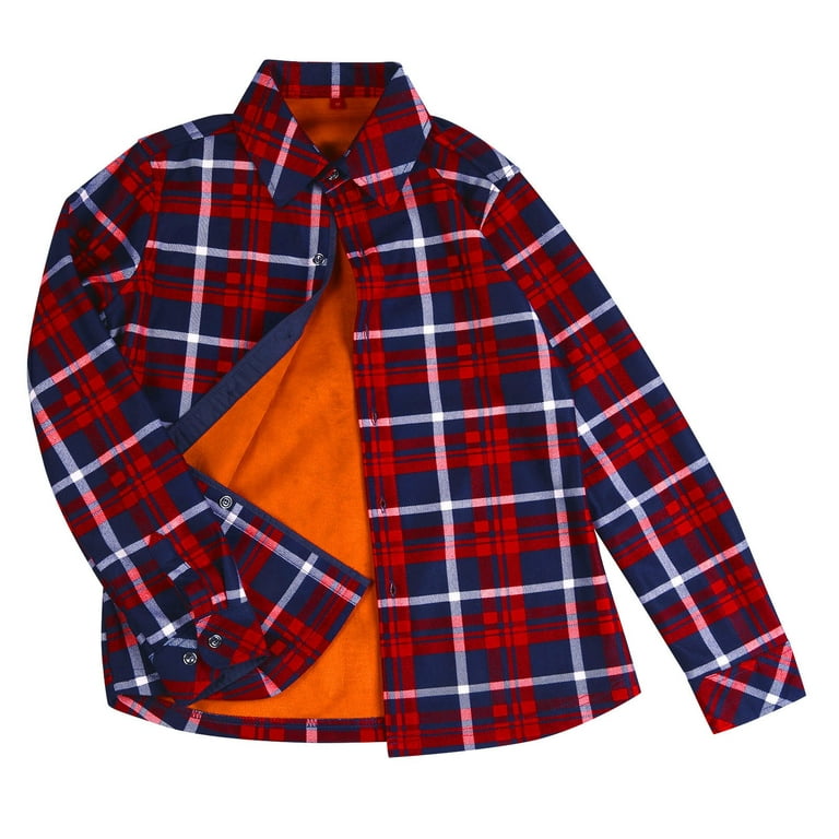 Womens Sherpa Fleece Lined Flannel Shirt Jacket Warm Button Up