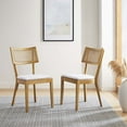 thumbnail image 2 of Side Dining Chair, Set of 2, White Natural, Wood, Cottage Kitchen Cafe Bistro Hospitality Restaurant, Modern Contemporary HB36345, 2 of 11