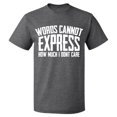 thumbnail image 2 of OXI T-Shirt - Woros Cannot Express, Basic Casual T-Shirt for Men's and Women Fleece T-Shirt Short Sleeve - Graphite Heather X-Large, 2 of 3