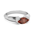 thumbnail image 2 of Mooneye 0.25 Ctw Marquise Garnet 925 Sterling Silver Engagement Women Ring, 2 of 3