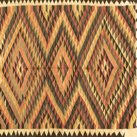 Ahgly Company Indoor Square Oriental Brown Traditional Area Rugs, 4' Square