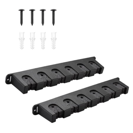 CSYANXING Wall Mounted Fishing Pole Storage Clips 6 Rod Capacity Sturdy Abs For Garage Door Boat Cabin Organization