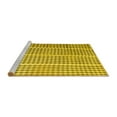 thumbnail image 2 of Ahgly Company Machine Washable Indoor Round Abstract Yellow Contemporary Area Rugs, 3' Round, 2 of 4