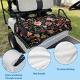 thumbnail image 3 of Watercolor Flowers Golf Cart Seat Covers, Farmhouse Floral Vintage Black Golf Cart Seat Towel Cover for 2/4 Seater Bench Seats, Breathable Washable Dust & Sun Protection Seats Blanket 51''x31'', 3 of 6