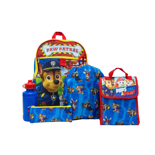 Global Design Concepts Nickelodeon Boys' Paw Patrol 5Piece Backpack Set, Blue