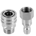 thumbnail image 2 of 2 Pack Pressure Washer Quick Connect Kit, M22 14mm to 3/8 Inch Quick Connect Hose Adapter Set, 360° Rotating Swivel Fittings Pressure Washer Adapter Set Stainless Steel, 2 of 7